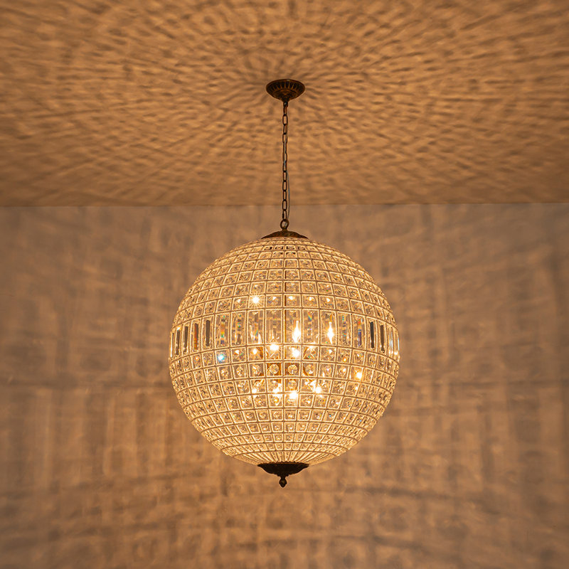 Engles 1 - Light Antique Bronze Pendant, 8 Lights, 97cm H x 80cm W x 80cm D