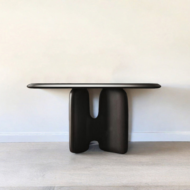 Console Modern Minimalist Art Design, H 31,5 po x l 70,87 po x P 13,78 po, Noir