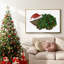 Hérisson de Noël encadré sur toile-267892419-267892431