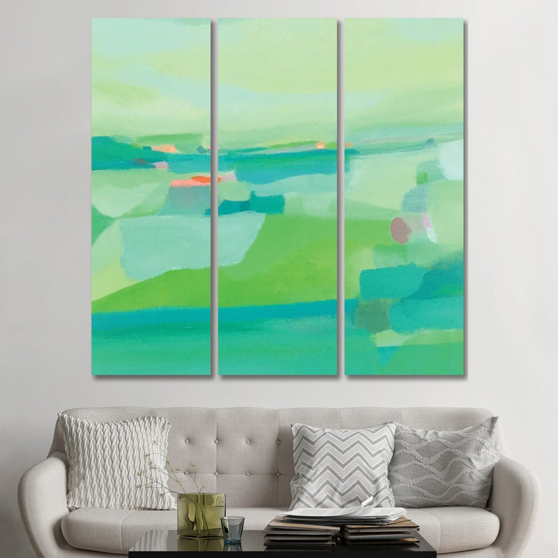 Emerald Walk - ensemble d'art mural sur toile tendue (ensemble de 3)