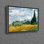 Reproduction de haute qualité sur toile avec champ de blé inspiré par Van Gogh et scène de cyprès dans un paysage naturel proéminent pour un décor sophistiqué