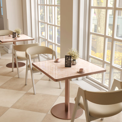 Compact Dining Tables (table Only, No Chairs, Complete With Top And Legs), Marble Metal Modern Kitchen