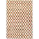 Dominique Abstract Checkered Fringe Area Rug