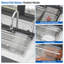 Évier de cuisine à cascade 30 po avec robinet à DEL intelligent, évier de poste de travail en acier inoxydable de calibre 16 avec robinet rétractable et rince-gobelets-123409892