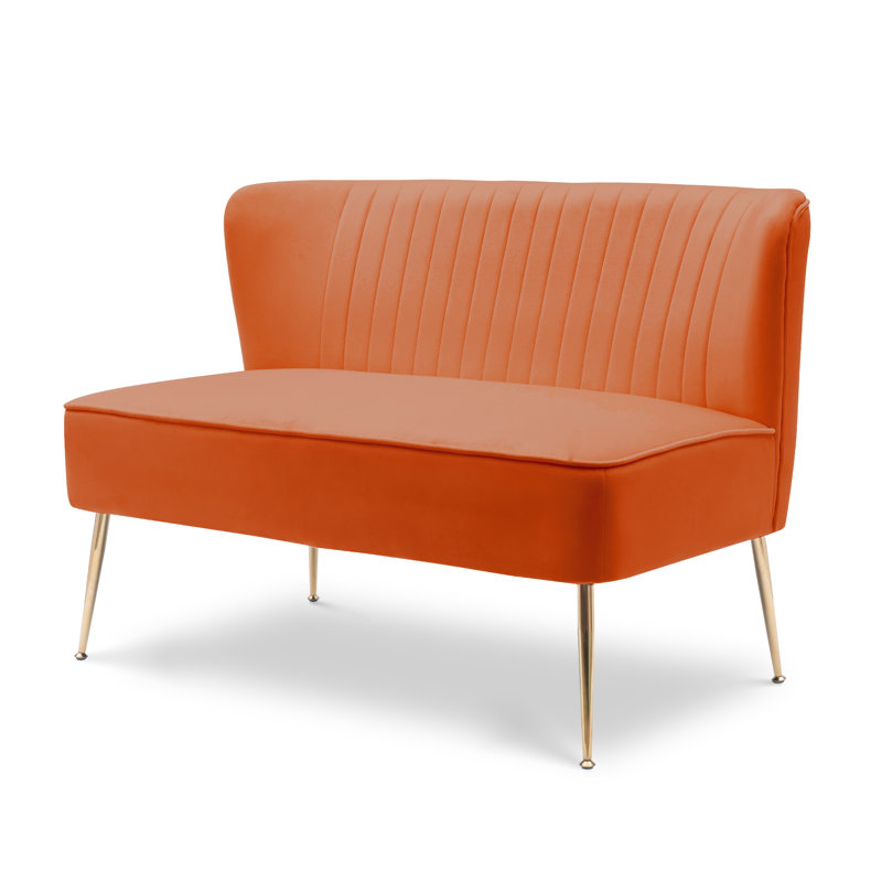 Causeuse rembourrée Farrah, Orange