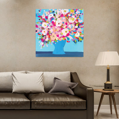 Art contemporain abstrait floral