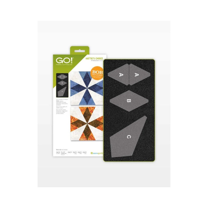 AccuQuilt GO! Me Beginner Essentials Starter Pack with Fabric Cutter, Dies, Mats and Patterns