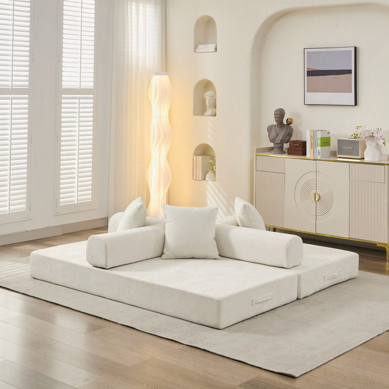 Canapé-lit pliant confortable Comfy, Beige
