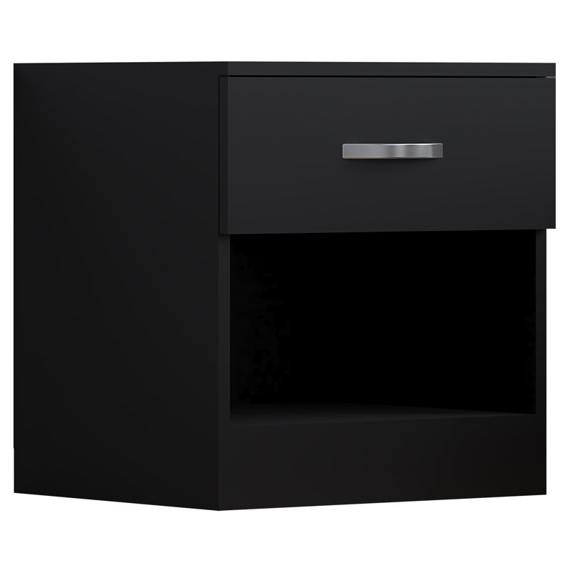 Marlesha 45cm W Bedside Table, Black
