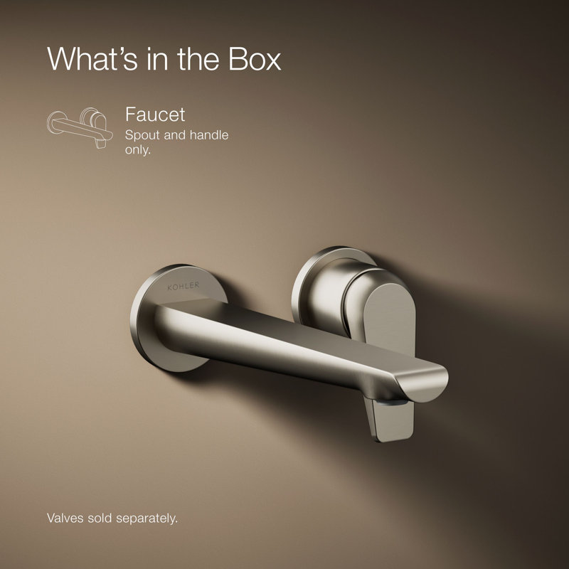 Avid Single-Handle Wall-Mount Bathroom Sink Faucet, Vibrant Brushed Nickel