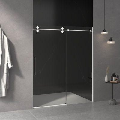 Porte de douche coulissante sans cadre l 60 "x H 72"