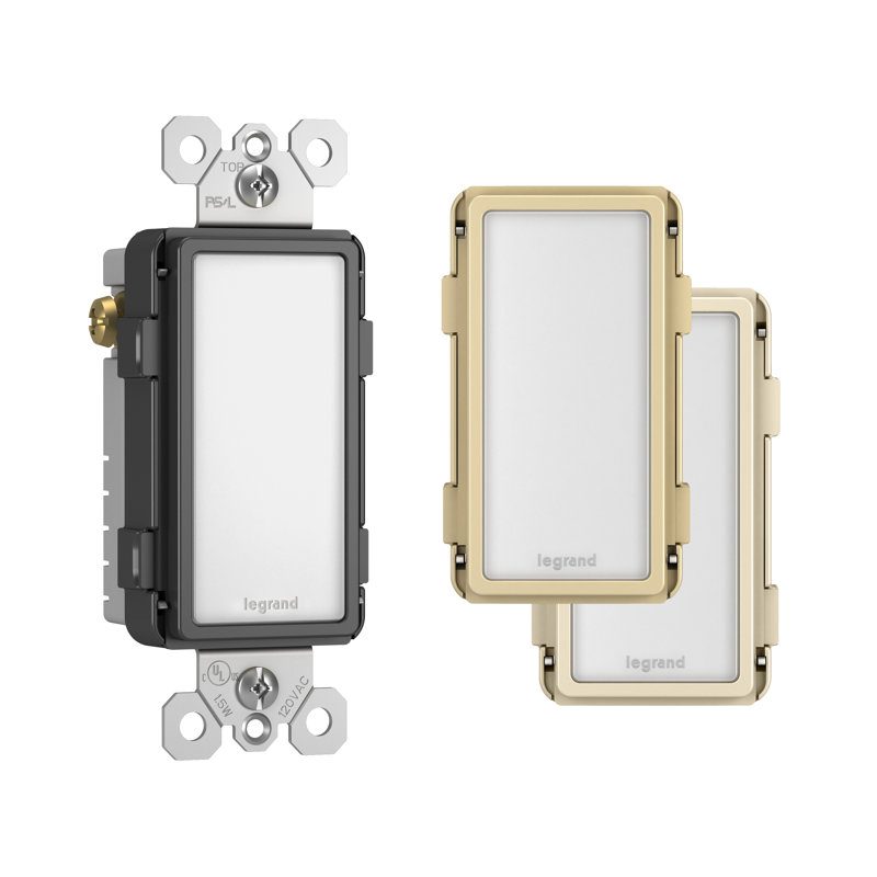 Ivory and Black LED Night Light with Lexan Lens