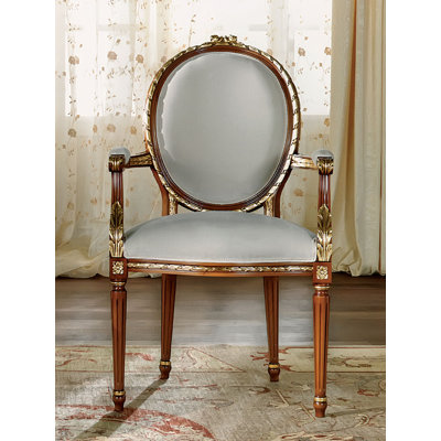 Chaise avec accoudoirs grise