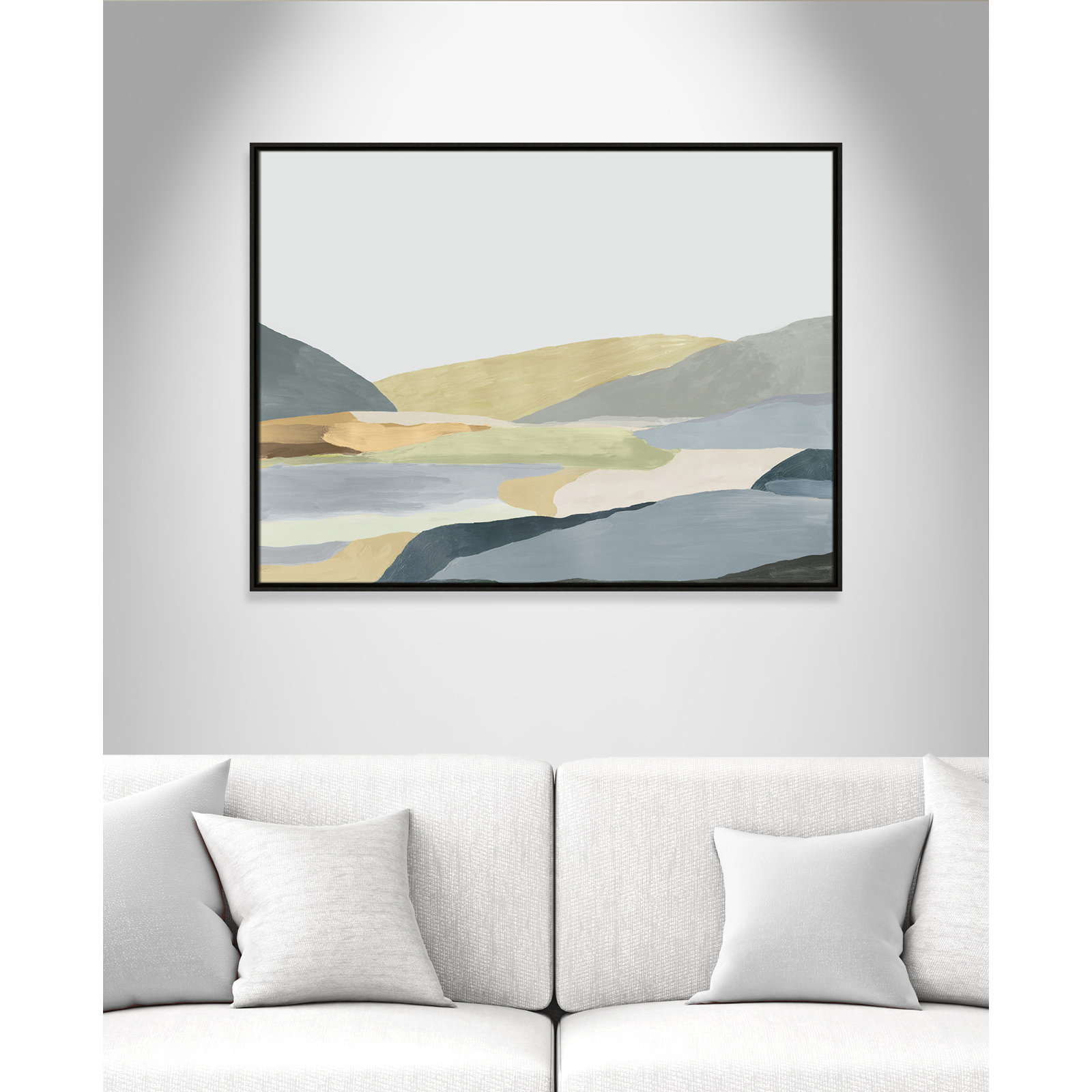 Warm Hills II - Painting Print on Canvas, 31.5" H x 41.5" W x 2" D, Espresso Canvas