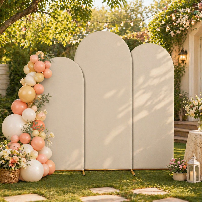 Ensemble de 3 housses extensibles (7,2 pi, 6,6 pi et 6 pi) extensibles pour décor de mariage, de fête de naissance et d'événement