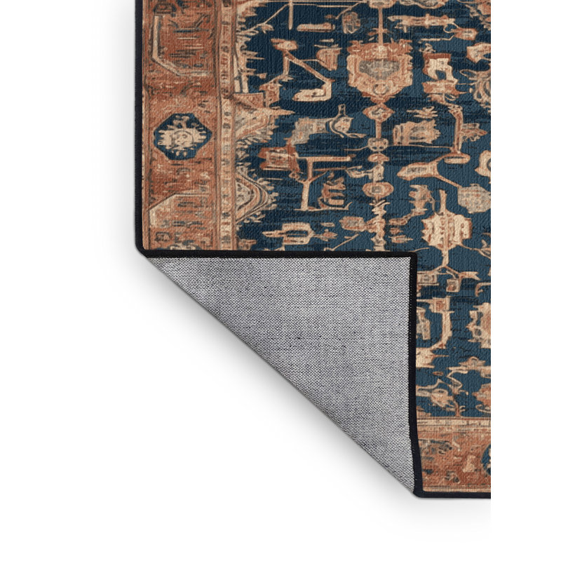 Tapis brun lavable à la machine, Rond 4 pi