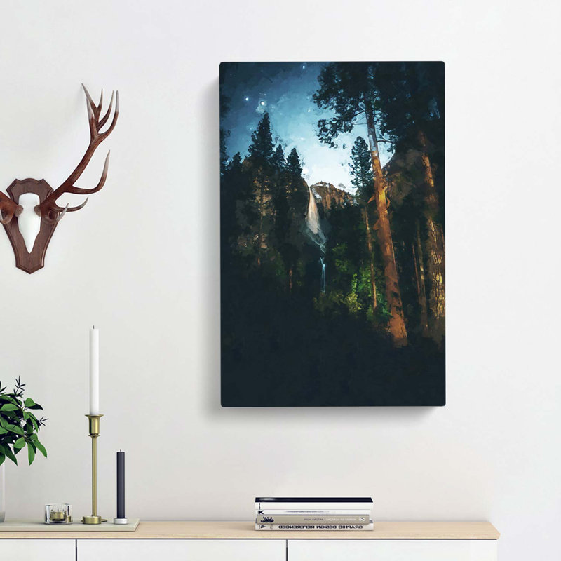 Waterfall Forest - Wrapped Canvas, 50cm H x 35cm W x 3cm D