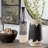 Lona Porcelain Ceramic Decorative Black Vase with Terracotta Details-1376939872