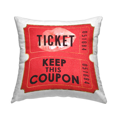 Coussin décoratif imprimé Glam Kiss par Ziwei Li