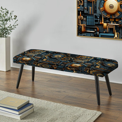 Banc rembourré géométrique Steampunk