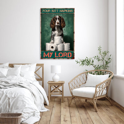 Cocker Spaniel, vos fesses, serviettes My Lord - 1 pièce Cocker Spaniel, vos fesses, serviettes My Lord sur toile, impression