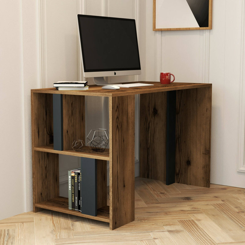Muir Writing Desk, Walnut/Anthracite