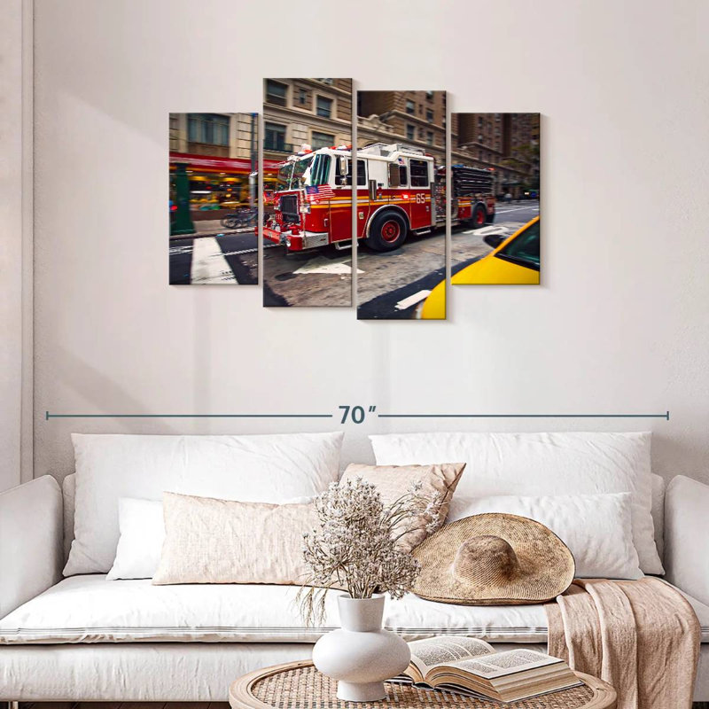 Camion de pompier Mehar New York, H 27 po x l 43 po