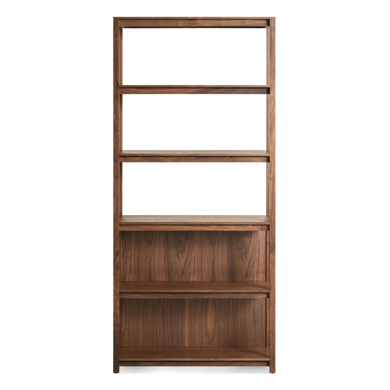 Open Plan Solid Wood Etagere, Walnut