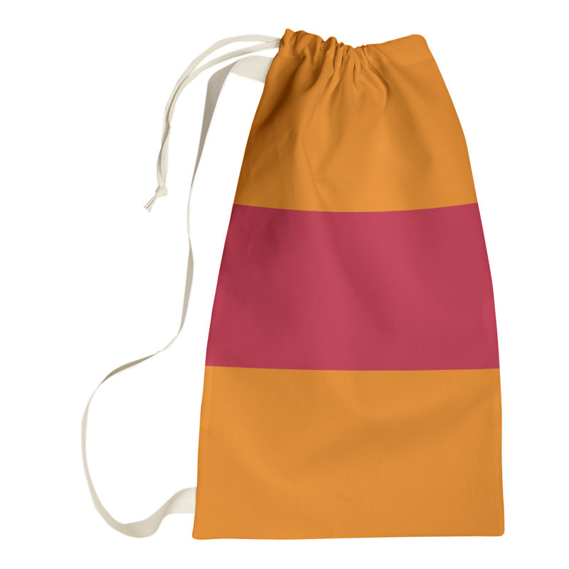 Tampa Bay Throwback Fabric Laundry Bag with Handles, Medium (36" H x 28" W), Orange/Red