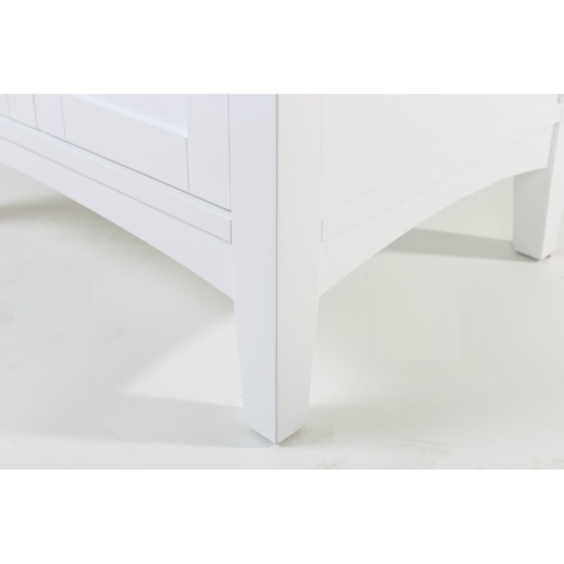 Maybin 24'' Single Bathroom Vanity with Resin Top, White
