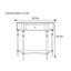 Console en bois massif en demi-cercle-106443420