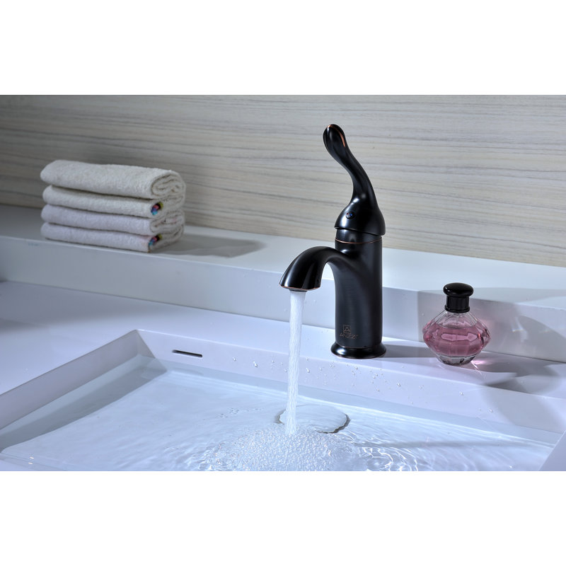 Arc Single-handle Bathroom Faucet with Drain Assembly, Oil Rubbed Bronze