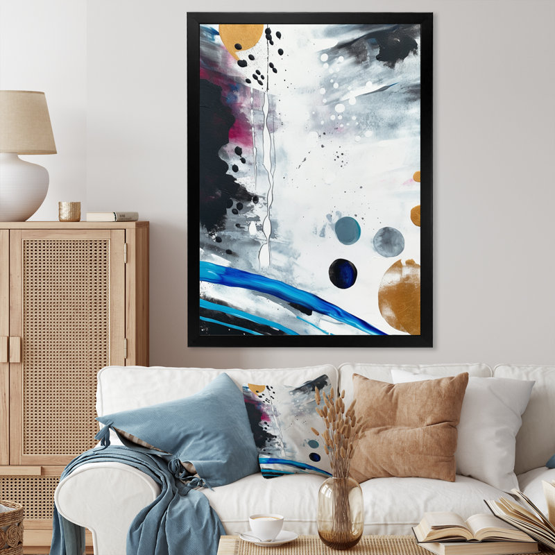 Découverte de la magie de Boho I - art mural abstrait sur toile, Cadre photo noir, H 20 po x l 12 po x P 1 po
