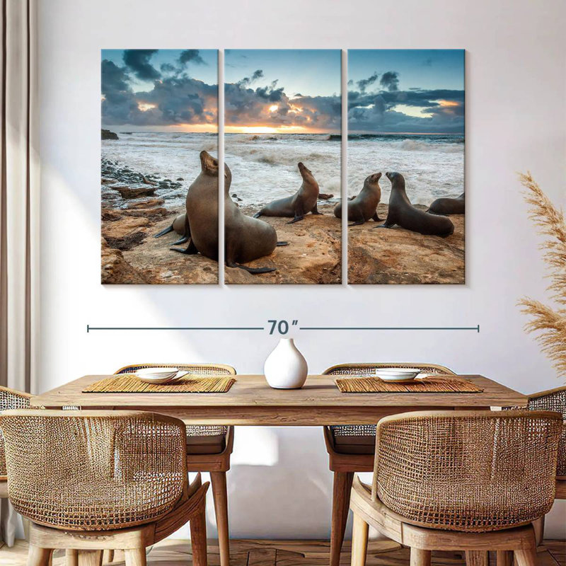 Brampt La Jolla Sea Lions, 42" H x 65" W
