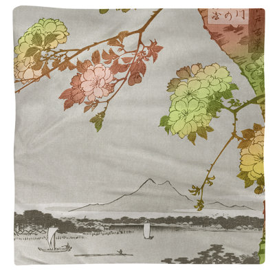 Utagawa Hiroshige Cotton Floral Square Napkin