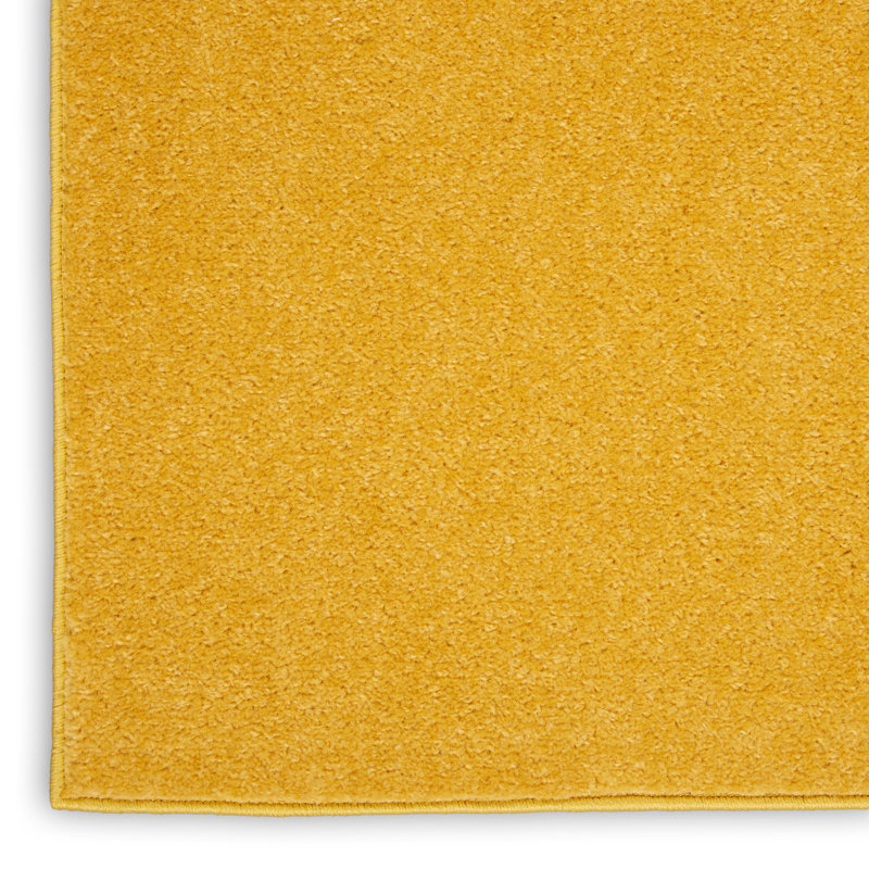 Nourison Essentials Yellow Indoor/Outdoor Area Rug, Rectangle 5' x 7'