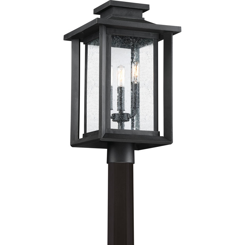 Tête de lanterne câblée noire à 3 lumières H 19,25 po Higuchi