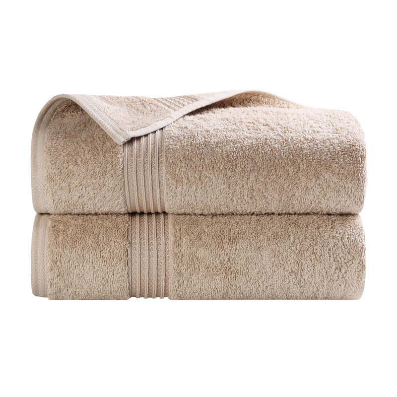 Oleg Heritage Egyptian Cotton Soft Absorbent Luxury Bath Sheet or Towel Set, Taupe, Bath Towels - 2 Pack