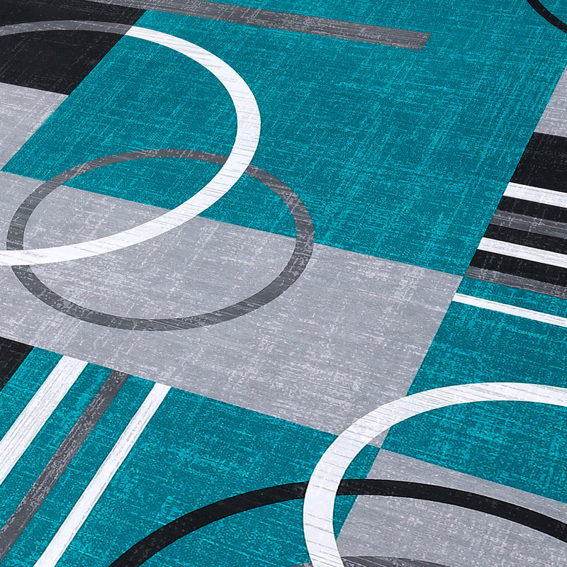 Modern Area Rug Non Slip Rug Accent Throw Rugs Stain Resistant Floor Carpet for Living Room, Blue, Rectangle 10' x 13'