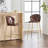 Kira Indoor Upholstered Bar Stool, Dark Brown Faux Leather With Metal Frame, Set Of 2