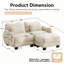 Canapé en chenille avec coussin lombaire-836023382
