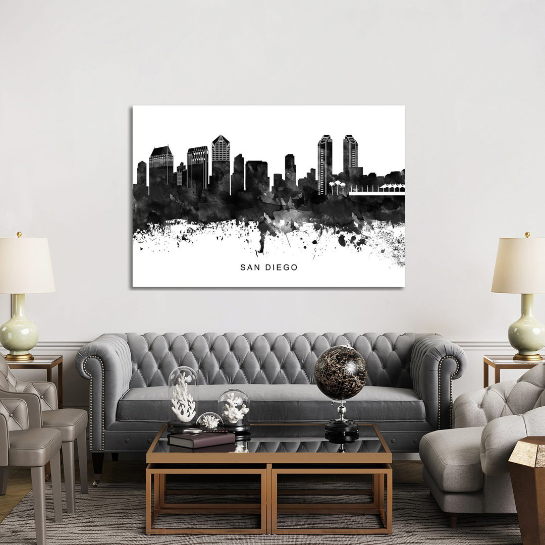 San Diego Skyline by WallDecorAddict - Wrapped Canvas Print