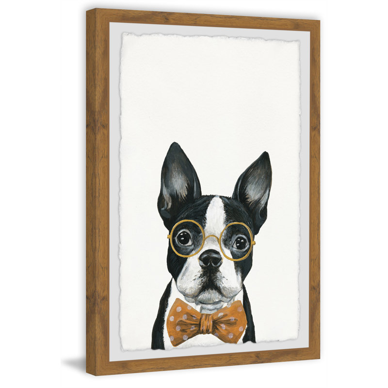 «Dapper Dog», reproduction encadrée, H 24 po x l 16 po x P 1,5 po