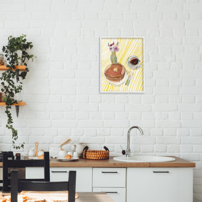 Table de déjeuner Pancake, giclée encadrée, design par Josi Opolenstisima