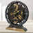 Desk wooden Clock Round 10 inches with Real Moving Gears (Transformable into a Wall Clock - detachable base) Canada Collection-1049897947