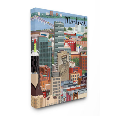 «Montreal Patron Saint Canadian Landmark» par Carla Daly - impression d'art graphique