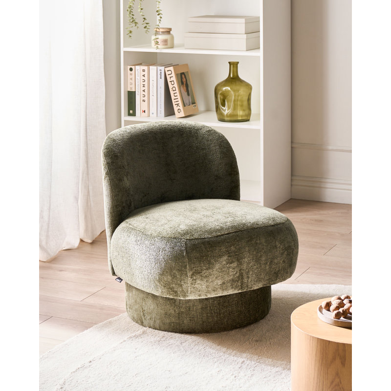 Upholstered Swivel Accent Chair, Green