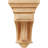 5 1/2"W x 5 1/2"D x 10"H Raised Fluting Corbel, Red Oak (2-Pack)-91262017