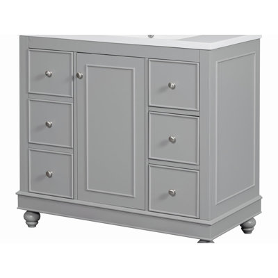 18.00'' Single Bathroom Vanity with Ceramic Top