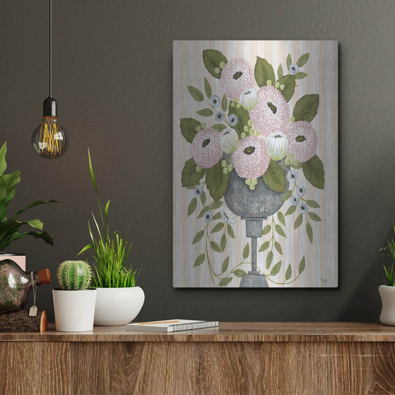  «Zinnias» par Tanya Nyp, art mural en métal, 12 po x 16 po, H 16 po x l 12 po